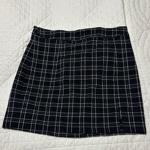 Garage Black and White Plaid Mini Skirt
